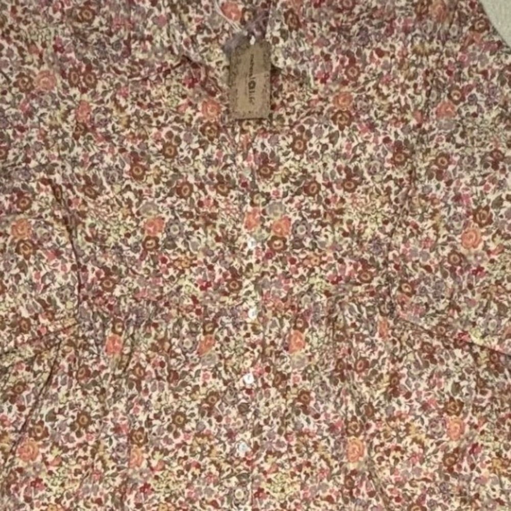 Natural Life Womens Dress Size Large April Floral Maxi Tiered Cotton Boho NWT - Picture 6 of 8